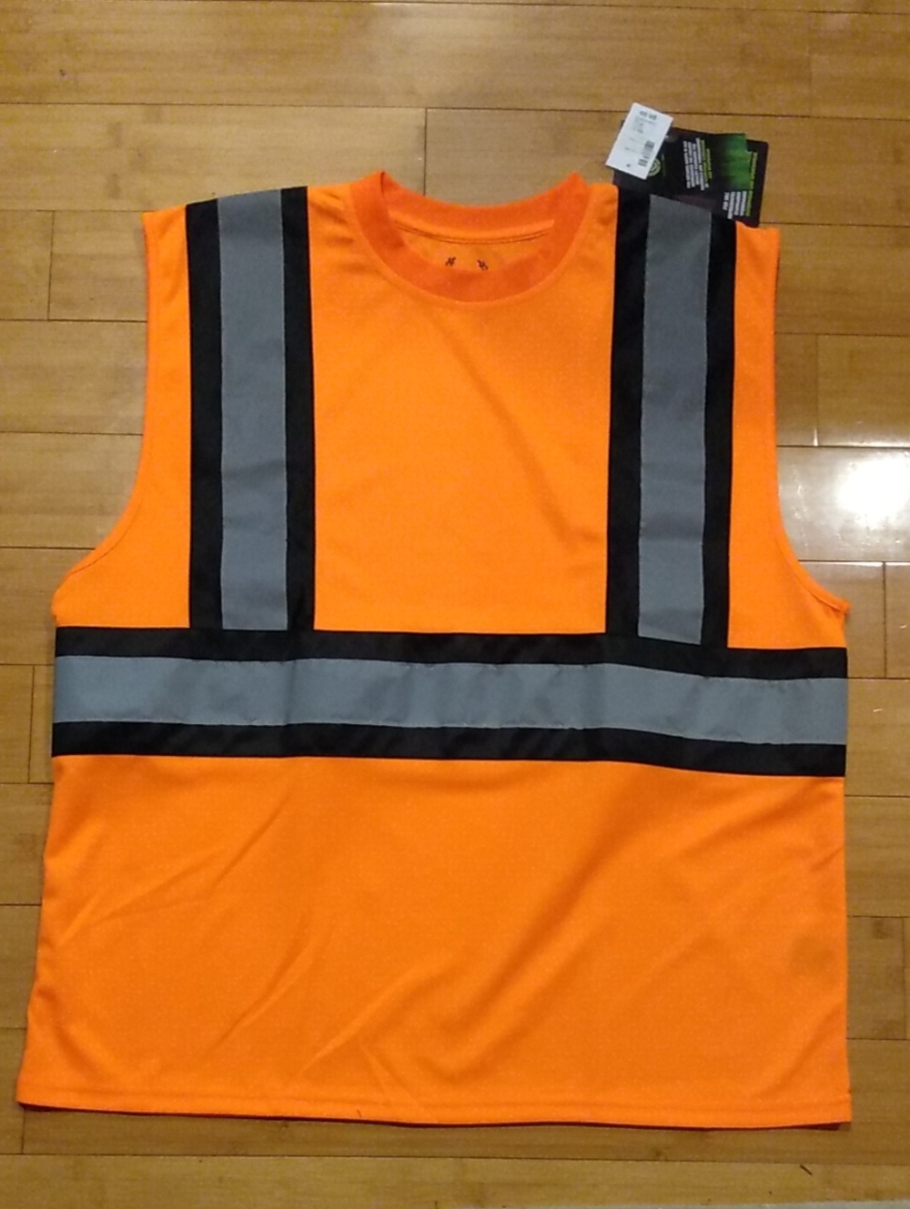 High-Visibility Safety Vest - Orange with Reflective Stripes